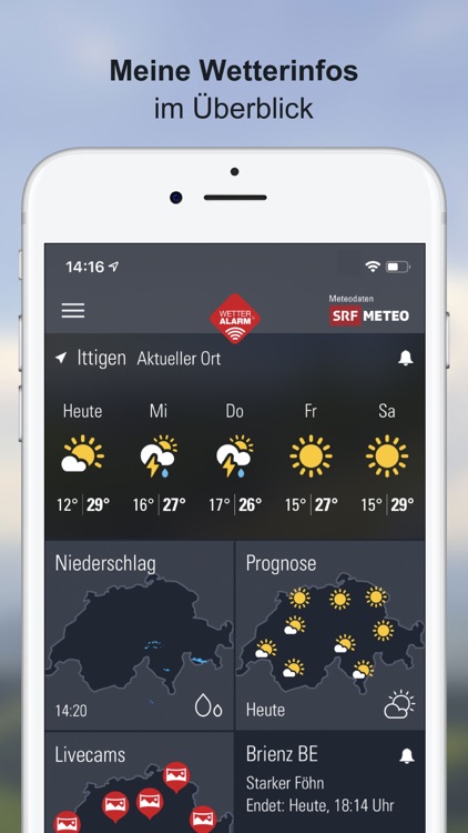 Wetter-Alarm: Wetter Schweiz