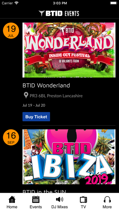 BTID Events screenshot 2