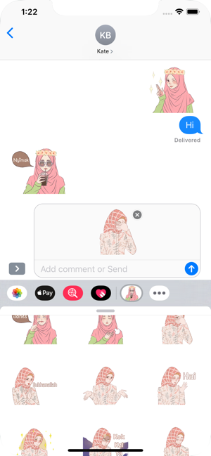 Hijab Girl Stickers iMessages(圖1)-速報App