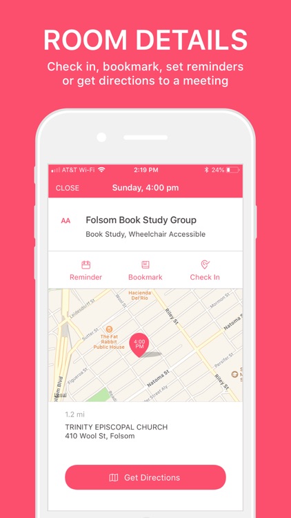 Pink Cloud: AA Meeting Finder