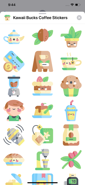 Kawaii Bucks Coffee Stickers(圖2)-速報App