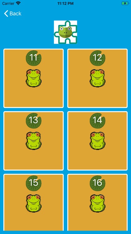 Frogs jump puzzle