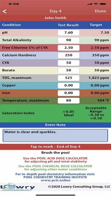 Borate Pool StartUp Calculator screenshot-7