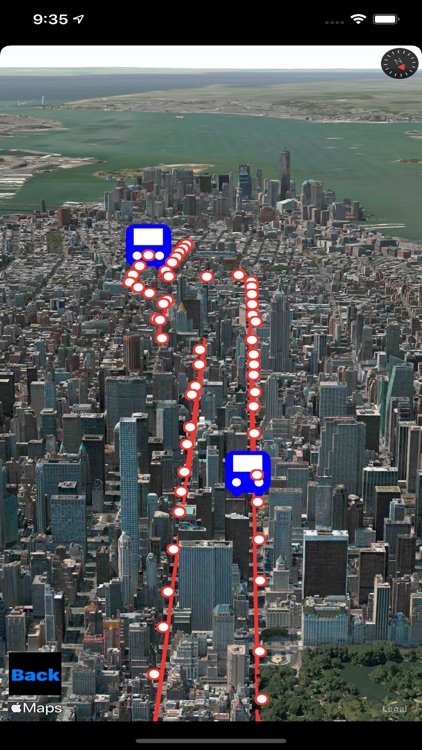 NYC Bus in 3D City View