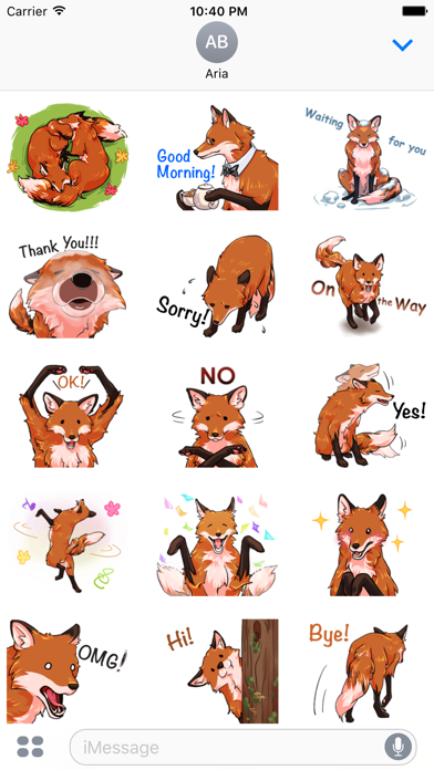 Red Fox FoxMoji Stickers screenshot 2