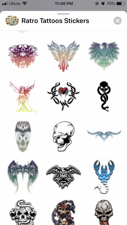 Ratro Tattoos Stickers