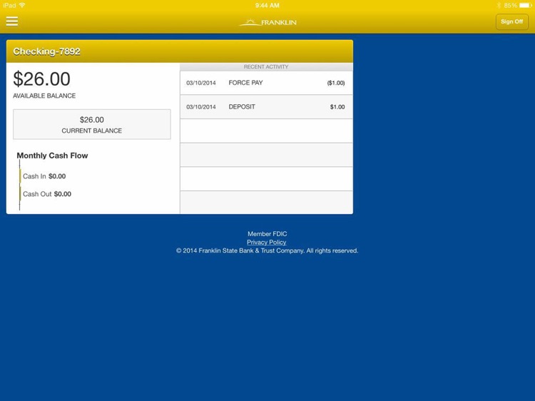 Franklin State Bank for iPad