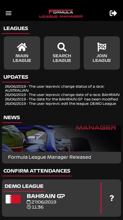 Formula League Manager