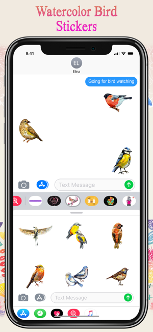 Watercolor Birds Art Stickers(圖3)-速報App