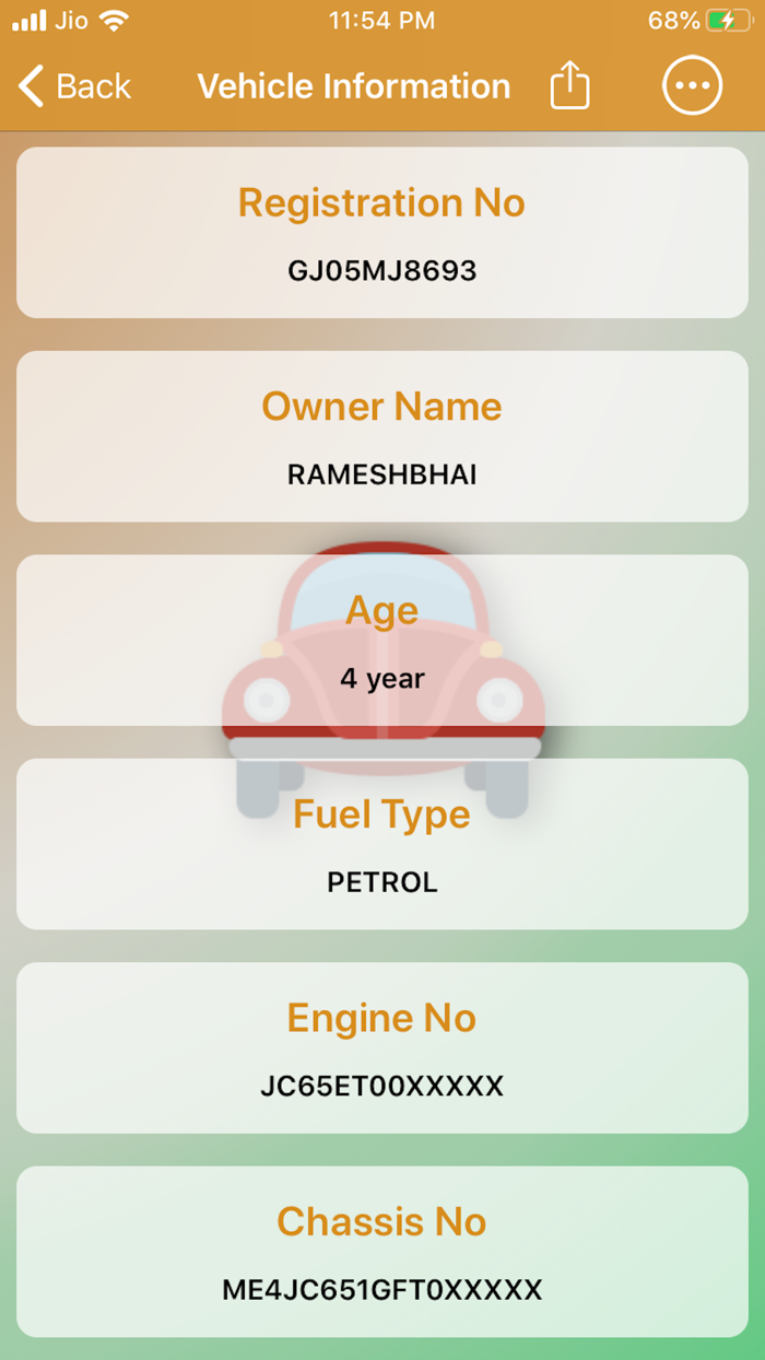 RTO - Vehicle Information