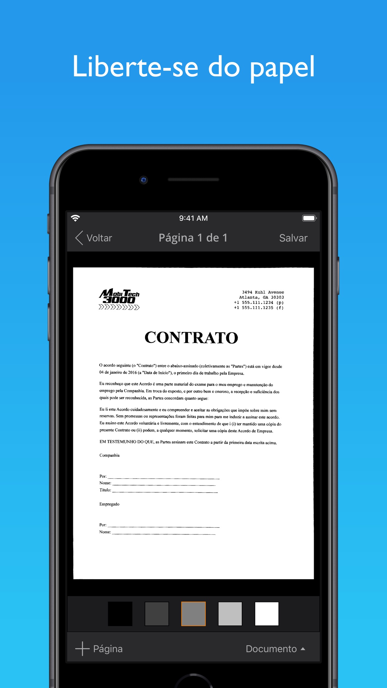 Screenshot do app JotNot Pro Scanner