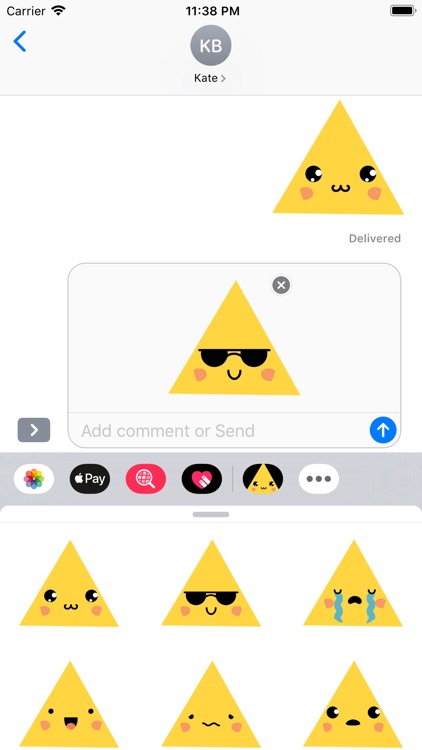 Cute Triangle Emoji Stickers