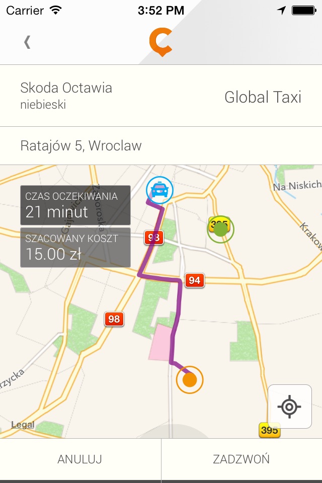 CAB4YOU – Taxi w smartfonie screenshot 3