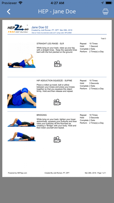 Home Exercise Program screenshot 3