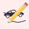 Draw a car in this drawing car racing game