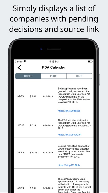 Biotech Stocks FDA Calendar