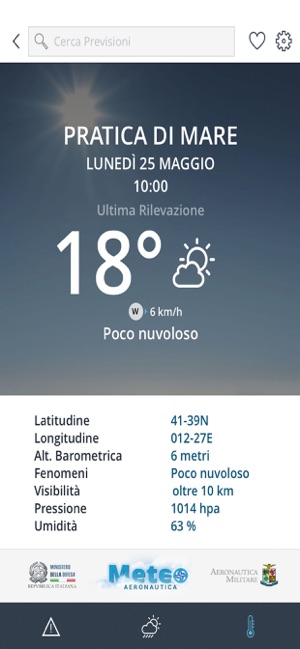 APP METEO AERONAUTICA MILITARE SCARICARE