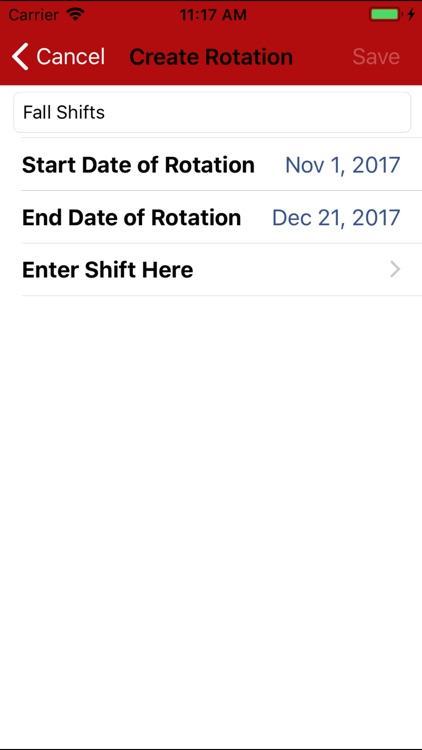 Shift Rotation