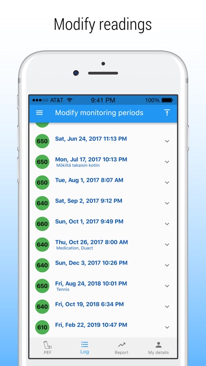 PEF Log - asthma tracker screenshot-4
