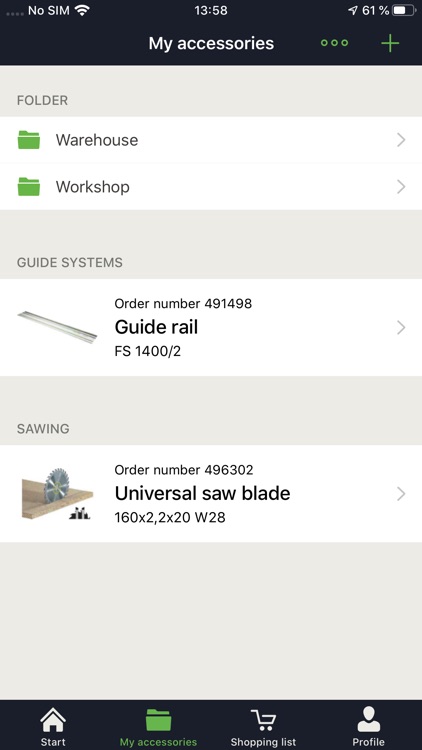 Festool Order app