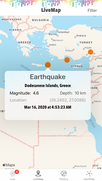 Earthquake Maps - eQuake screenshot 2