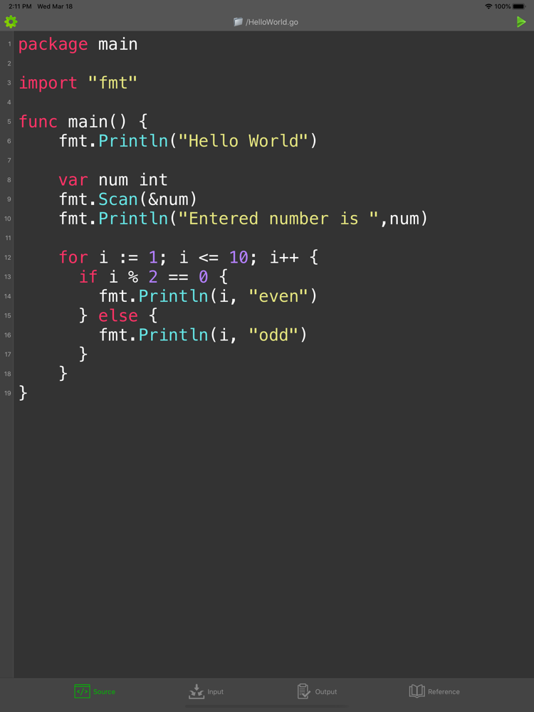 Go Programming Compiler App for iPhone - Free Download Go Programming ...