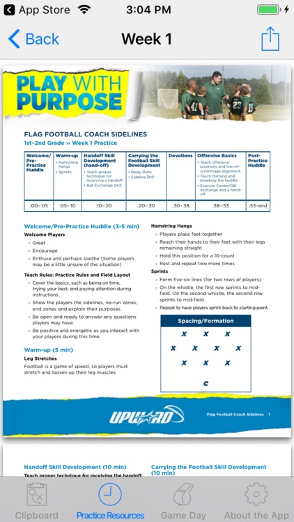 Upward Flag Football Coach