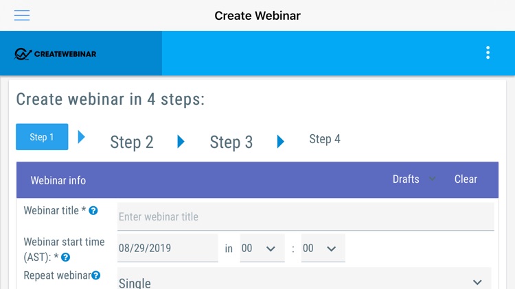 Create Webinar