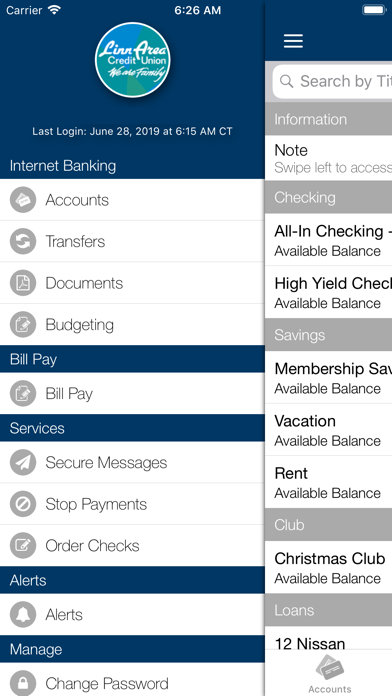 Linn Area CU Mobile Banking screenshot 2