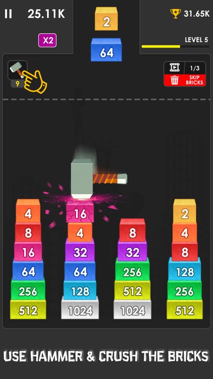 2048 Merge Bricks