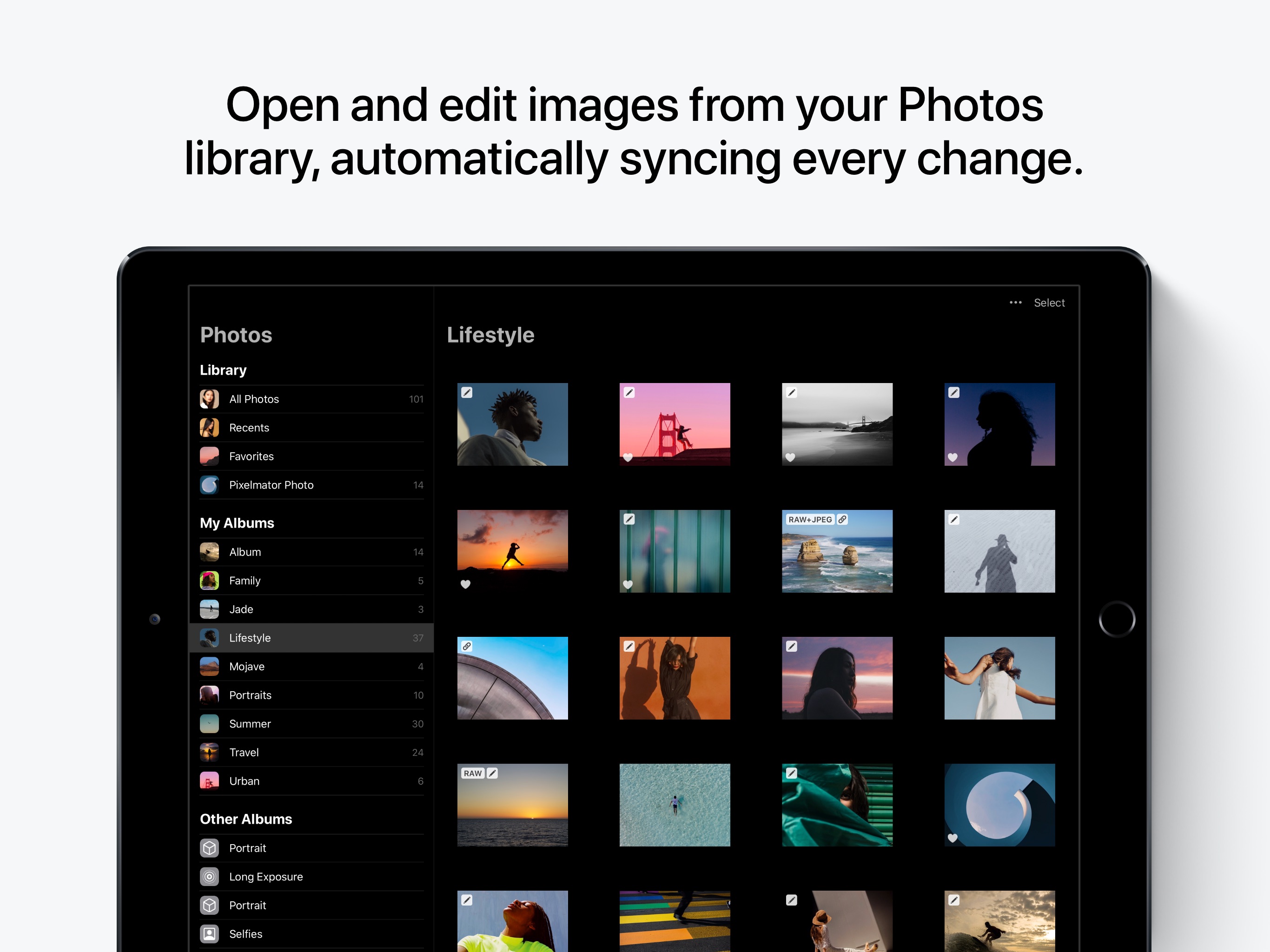 Screenshot do app Pixelmator Photo