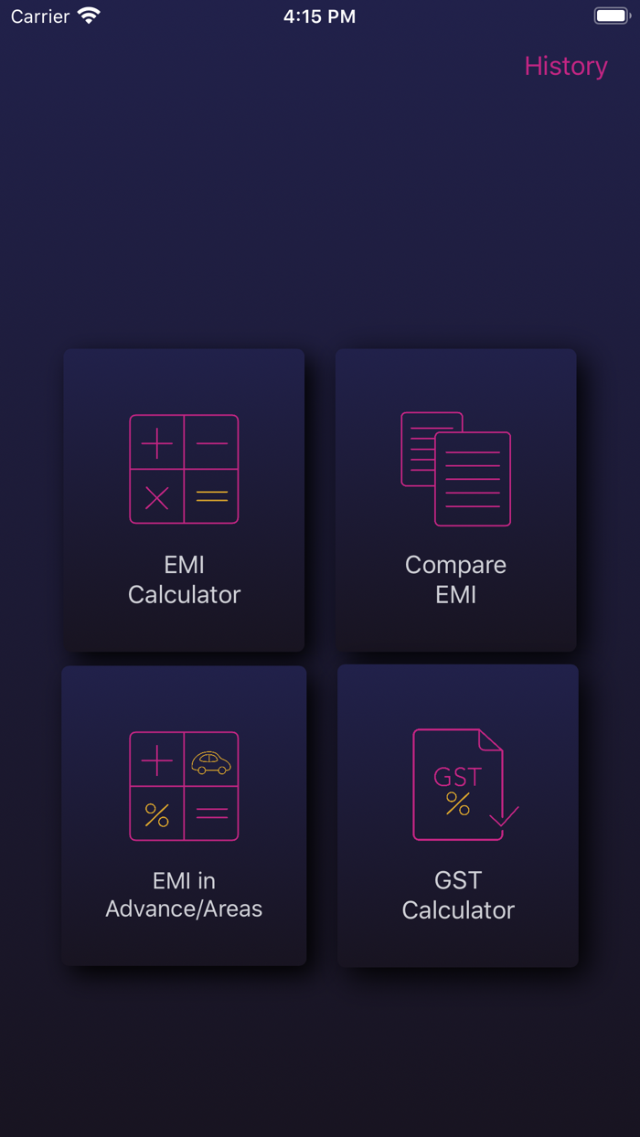Calc for EMI Darlehen Rechner