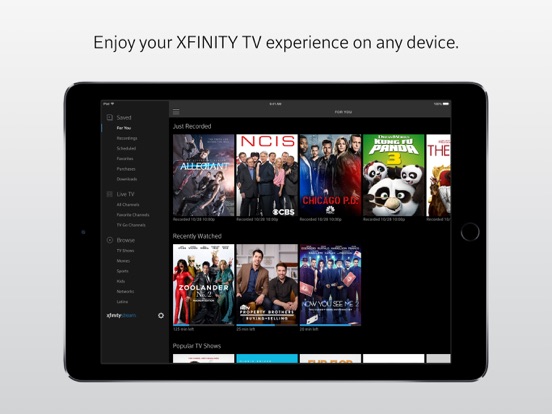 iPad Image of Xfinity Stream