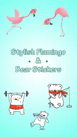 Game screenshot Flamingo & Bear Stickers mod apk