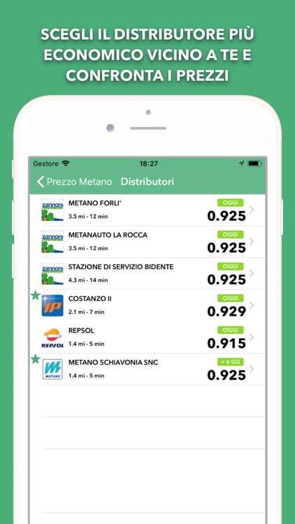 Prezzo Metano - Distributori