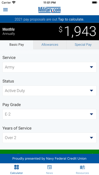 How to cancel & delete Military Pay by Military.com from iphone & ipad 1