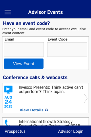 Invesco US for iPhone screenshot 4