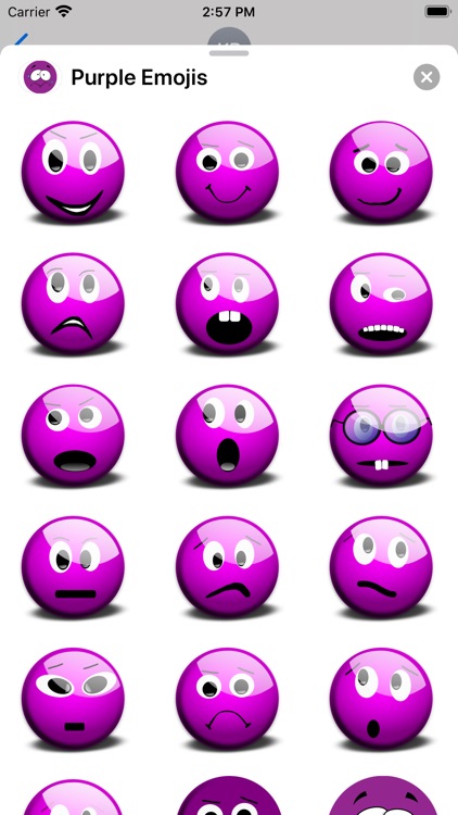 Purple Emojis - Stickers