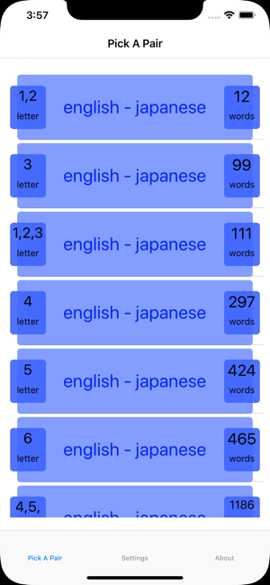 PickAPair Japanese - English