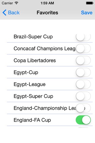 Football Fixtures  * screenshot 2