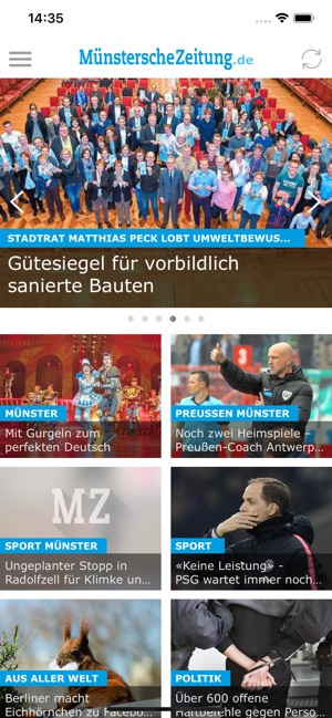 MZ News App für iPhone