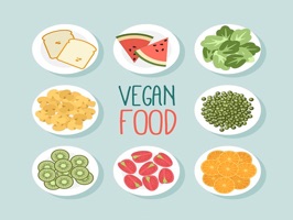 The VeganFoodDishesPTA is a small sticker, which are show the 40 Vegan Food Dishes PTA sticker in cartoon