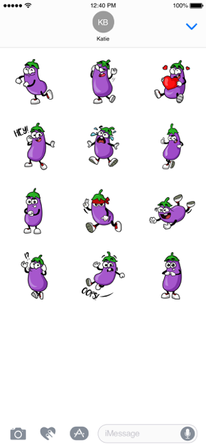 ‎Eggplant Stickers Screenshot