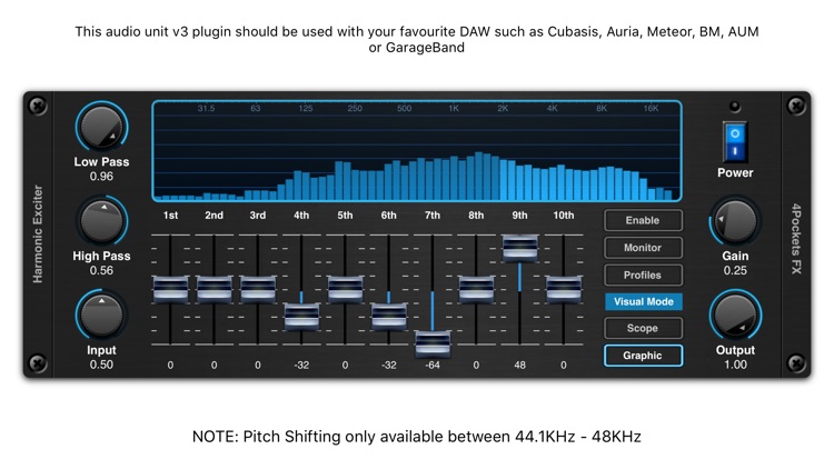 Harmonic Exciter AUv3 Plugin