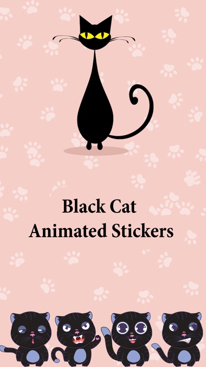 Animated Black Catmoji GIF screenshot-0