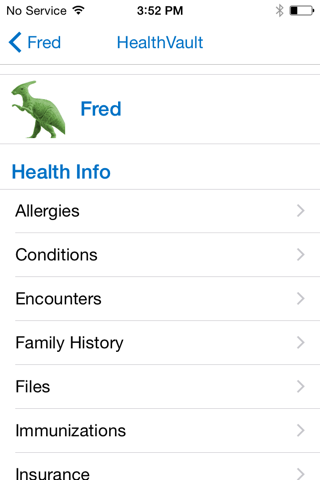 Microsoft HealthVault screenshot 2