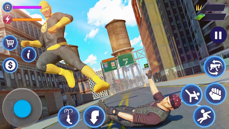 Flying Rope Hero Man Fight