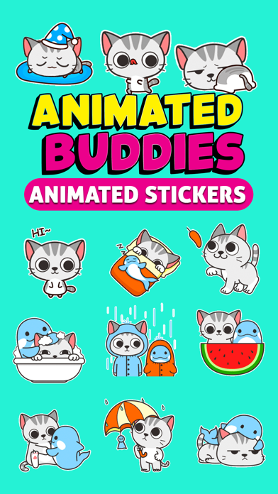 How to cancel & delete Animated Buddies: Cat Dolphin from iphone & ipad 1