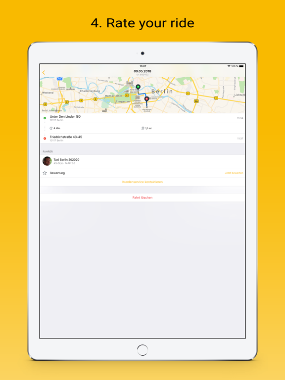 taxi.eu – Taxi App for Europe screenshot