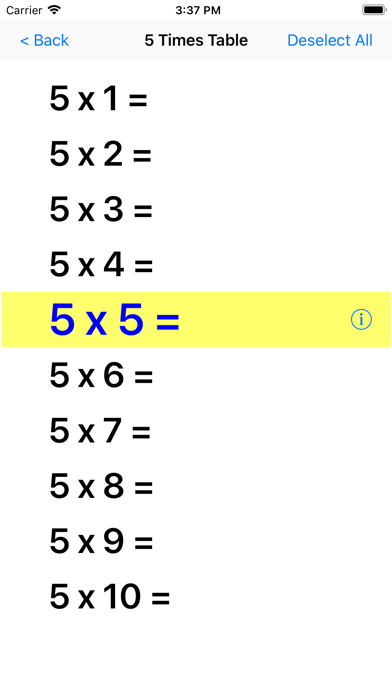 Multiplication Times Tables I screenshot 2